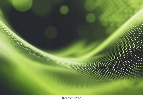 Abstract Dotted Wave Design in Light Green