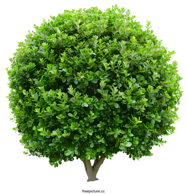 [Transparent Background PNG]Green Bush Tree Isolated on White Background