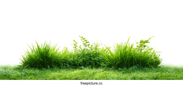 [Transparent Background PNG]Fresh Green Grass Lawn Isolated Background