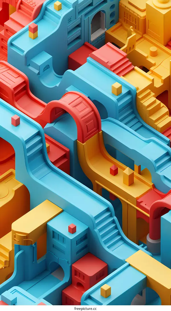 Colorful 3D maze
