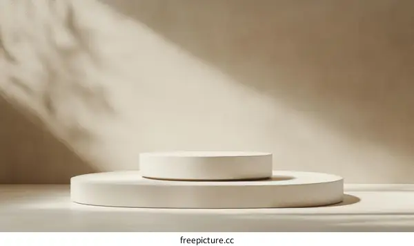 Beige Minimalist Product Display Stand