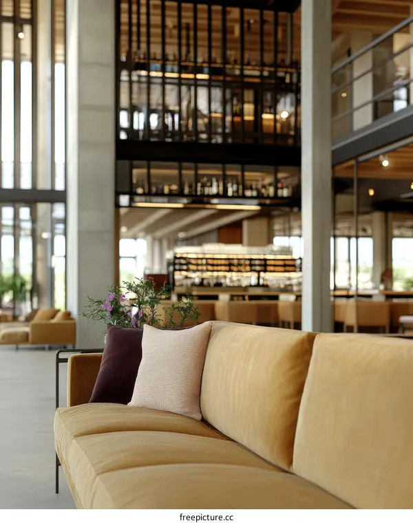 Modern Lobby Sofa with Open View