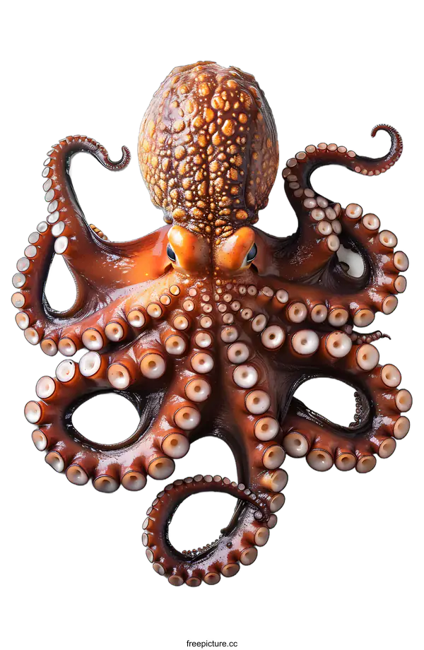 [Transparent Background PNG]Octopus on White Background