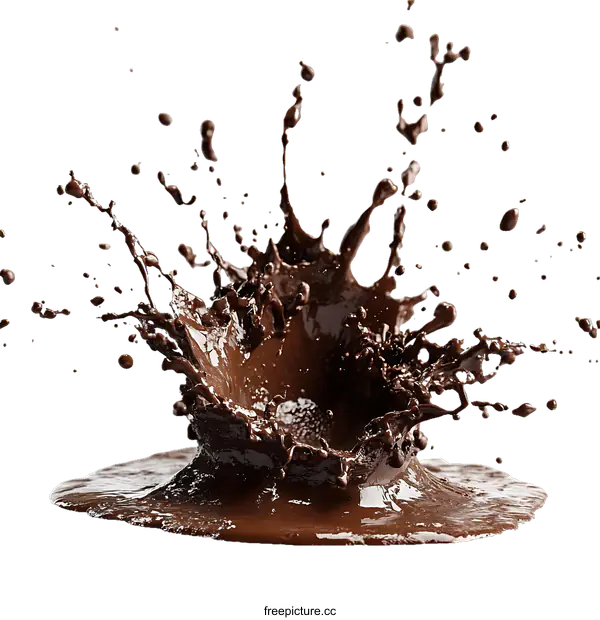 [Transparent Background PNG]Chocolate Splash Art Illustration