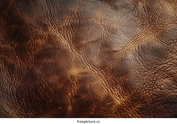 Close up of brown leather texture