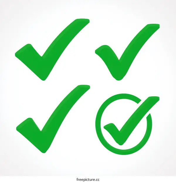 Collection of Green Check Marks