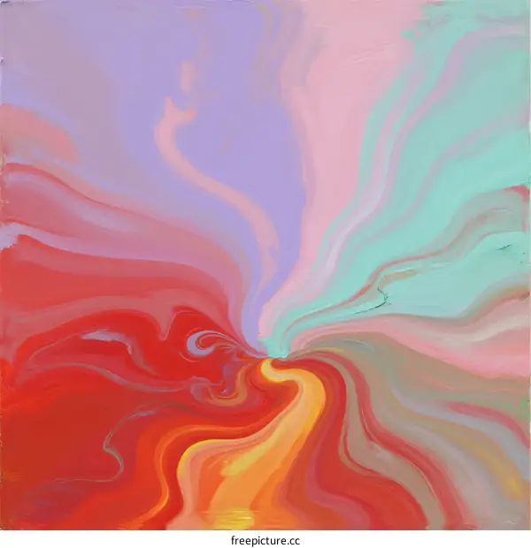 Vibrant Abstract Swirls of Color in Flowing Motion