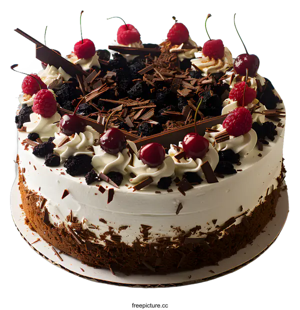 [Transparent Background PNG]Delicious Black Forest Cake