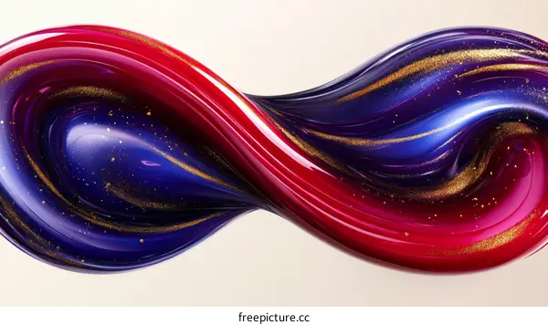 Abstract Liquid Paint Swirl Design