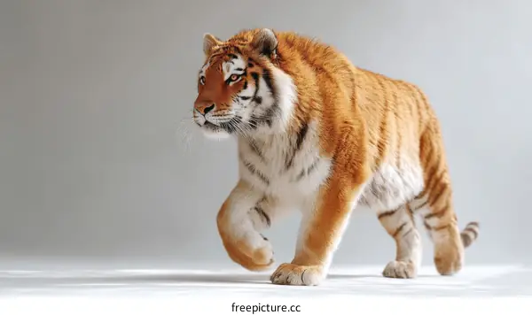 Powerful Tiger in Studio Setting