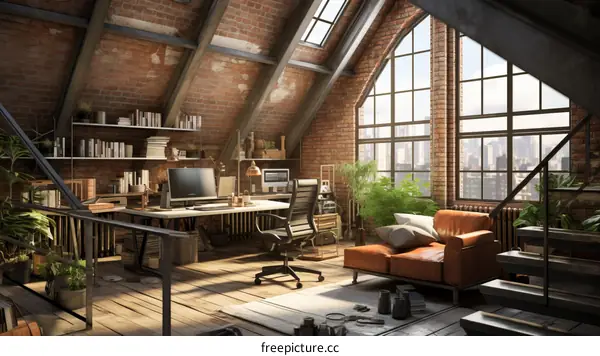 workspace in a modern home office