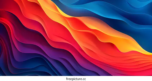 Wavy vibrant abstract background