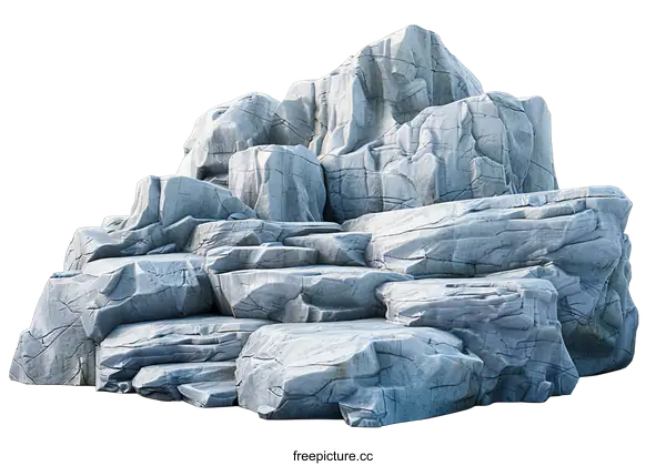 [Transparent Background PNG]3D rendering of a rock formation