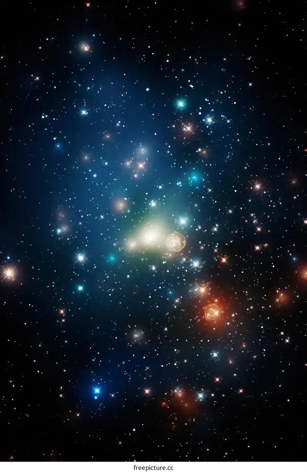 A beautiful cluster of stars in the night sky