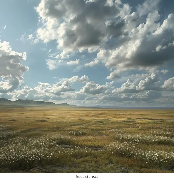 Rolling Green Hills Under a Pristine Sky