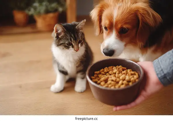 Feeding Pets Dry Food at Home