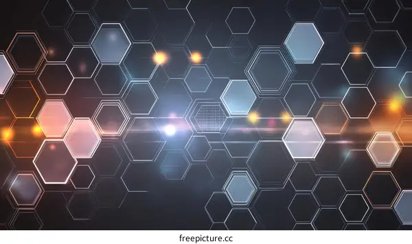 Abstract Futuristic Hexagon Pattern Background