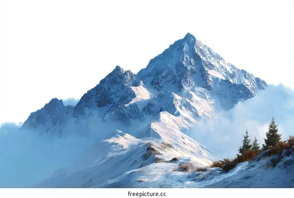 Majestic Snow-Capped Mountain Peaks