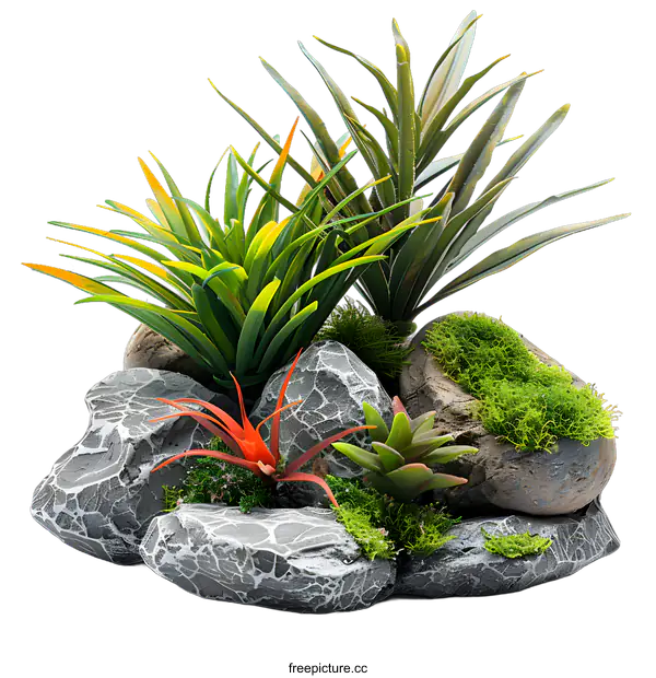 [Transparent Background PNG]Artificial plants for fish tank decoration