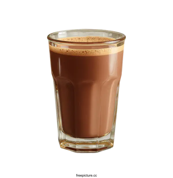 [Transparent Background PNG]Chocolate Drink in Glass Cup