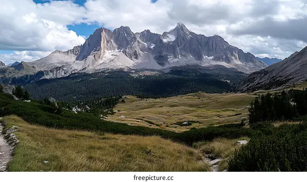 Majestic Mountain Range Landscape in the Dolomites