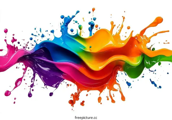 Colorful Paint Splash Abstract Design