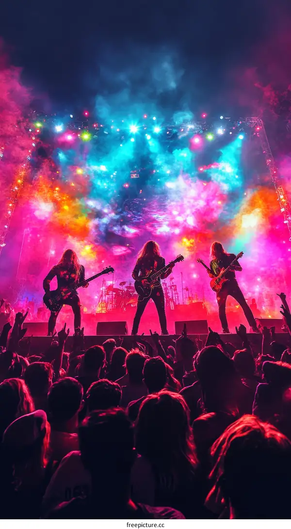A Rock Concert with a Colorful Atmosphere