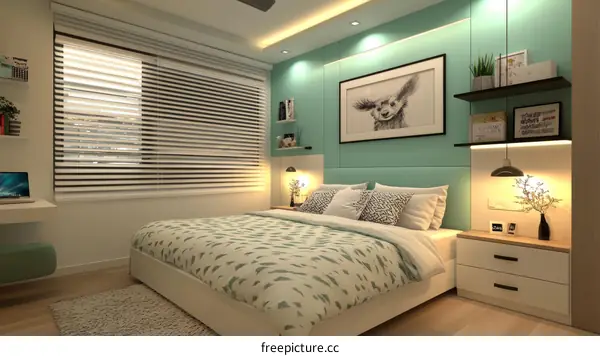 Modern Bedroom Interior Design Illustration