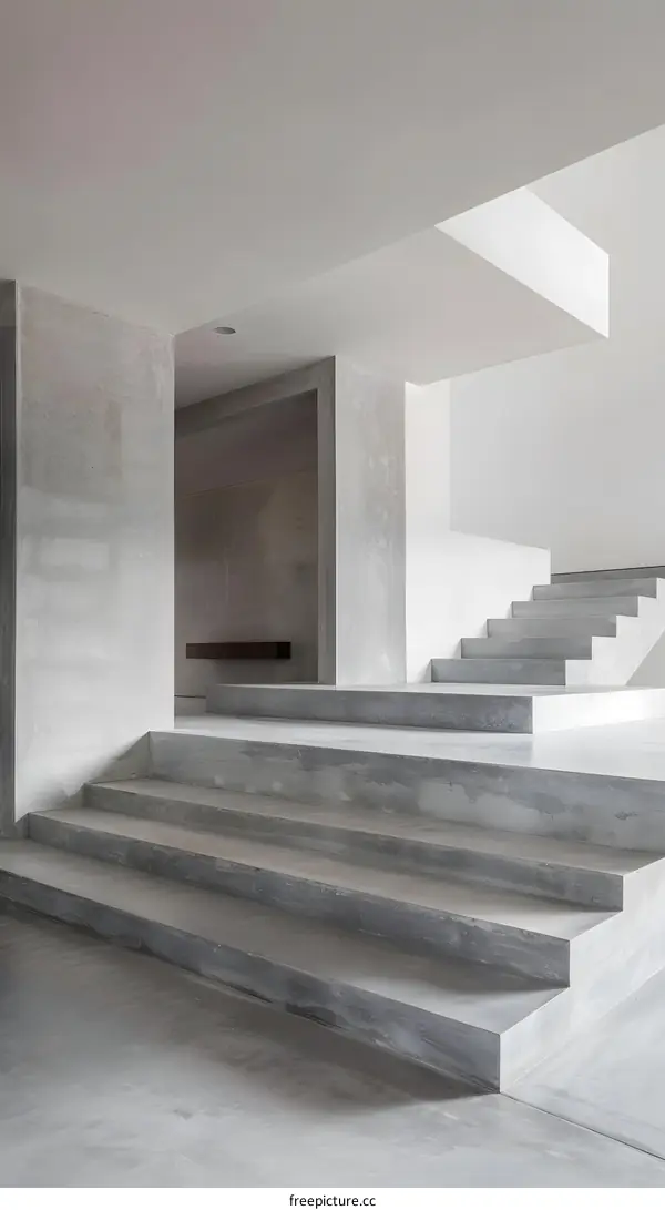 Concrete Staircase in Modern Architecture