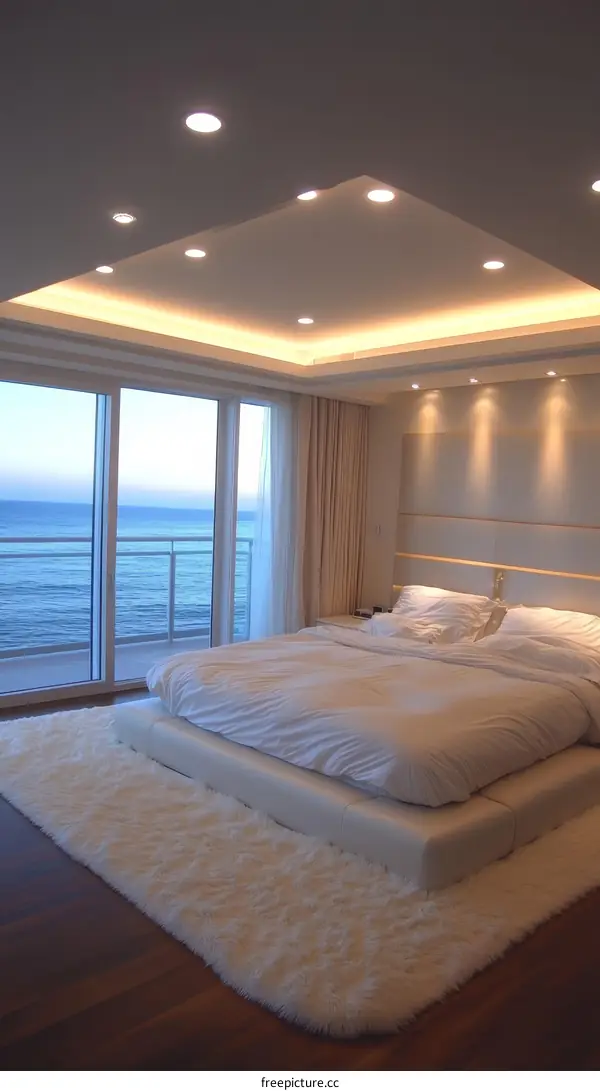 Modern Seaside Master Bedroom Interior Design