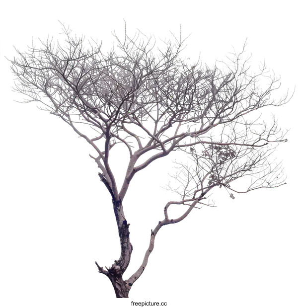 [Transparent Background PNG]Bare Tree Branches On White Background