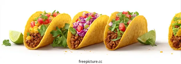 Delicious Tacos with Various Toppings