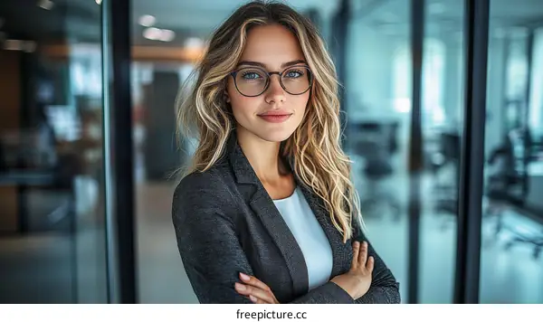 Confident Businesswoman in Modern Office