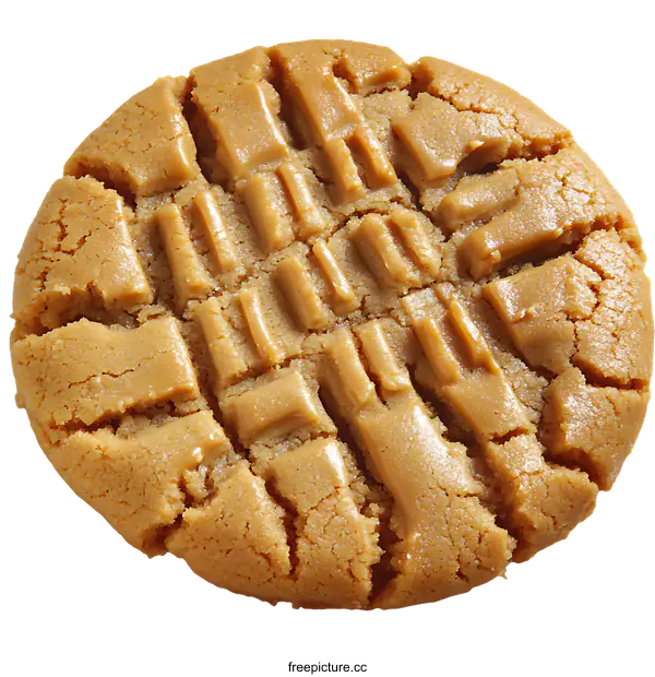 [Transparent Background PNG]Delicious Peanut Butter Cookie Close-up