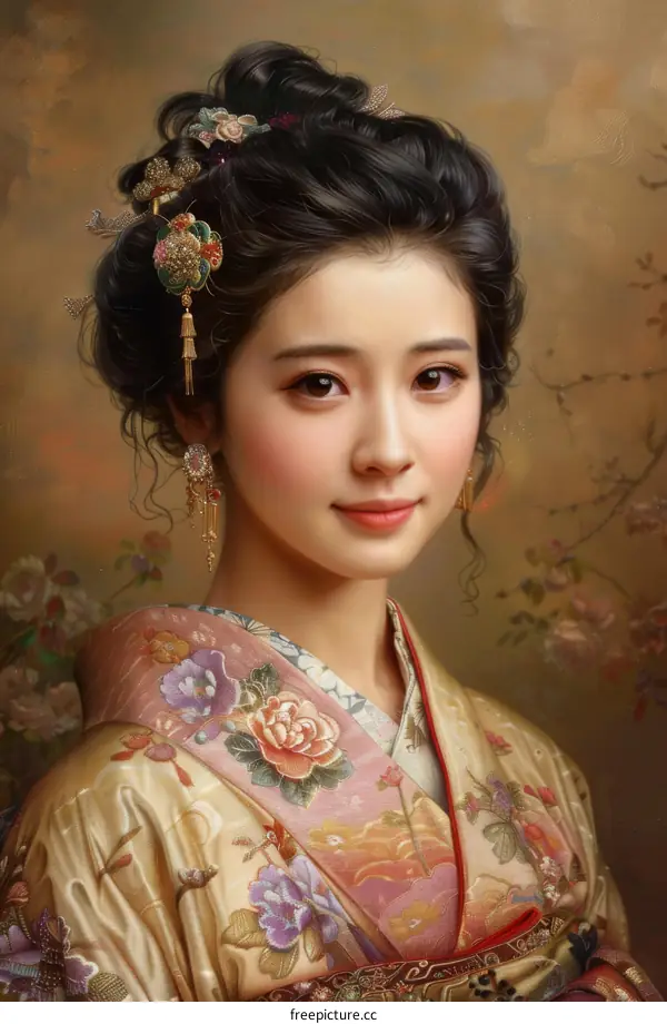 Portrait of a young Japanese woman