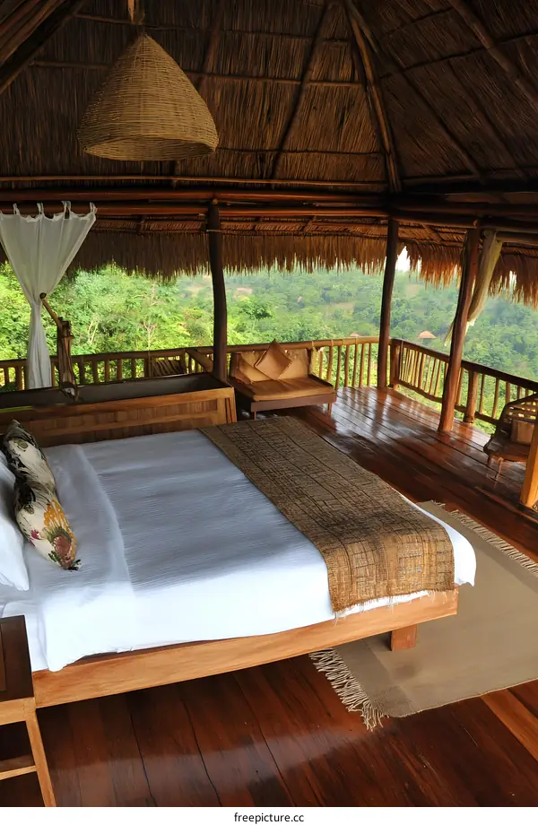 Tropical Treehouse Bedroom with View