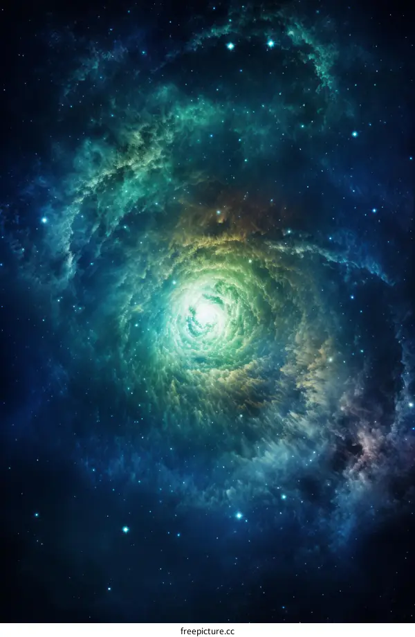 Amazing space spiral galaxy with stars and nebulae