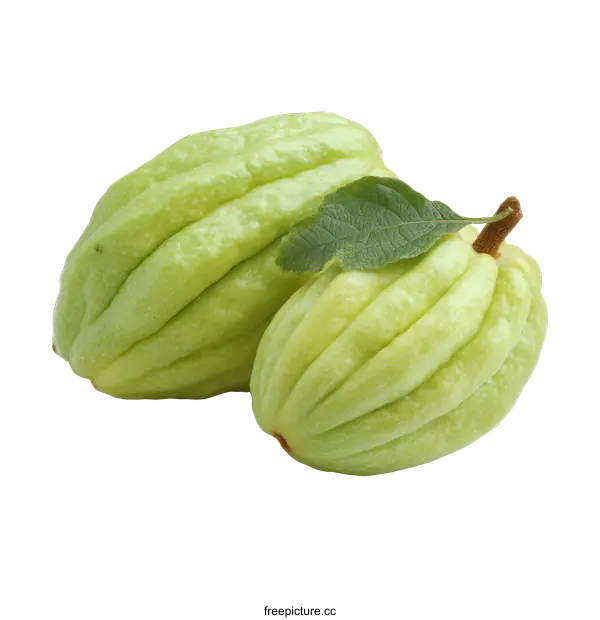 [Transparent Background PNG]Fresh Green Vegetable Pair Isolated on White Background