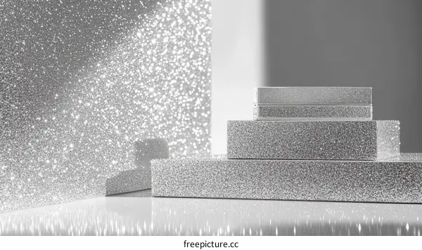 Silver Glitter Display Platforms