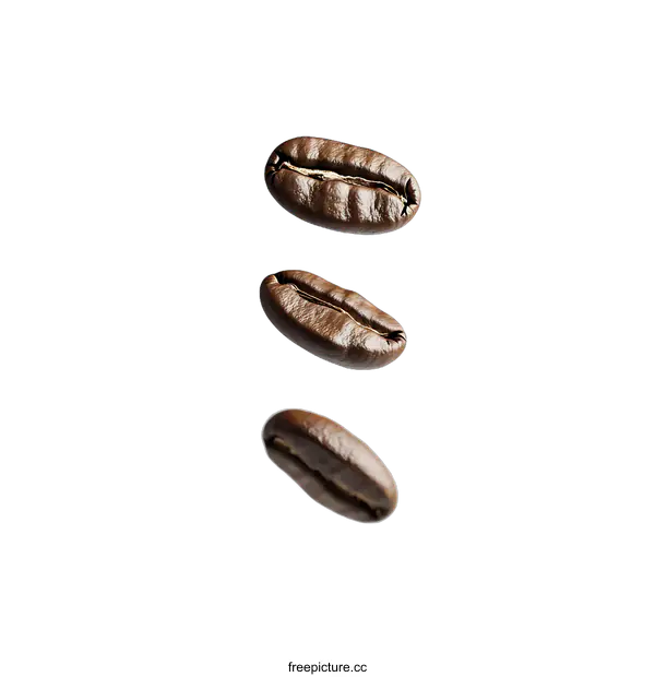 [Transparent Background PNG]Coffee Beans in Motion Against a transparent background