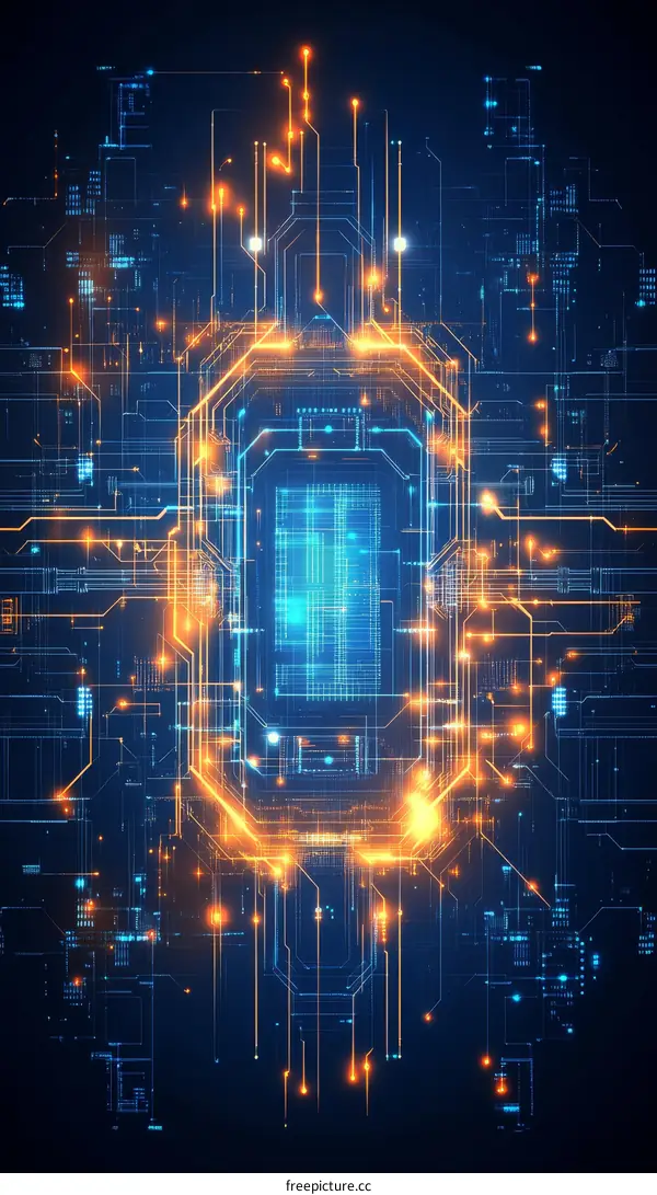 Abstract Circuit Board Illustration