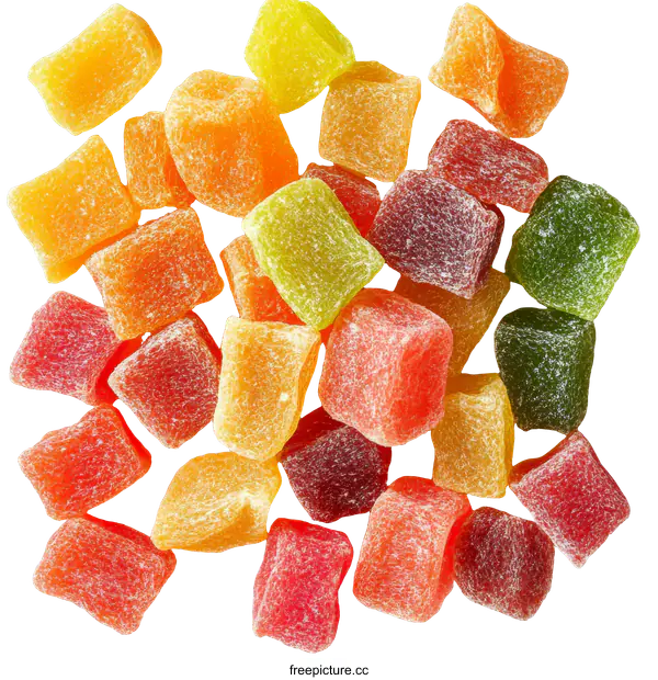 [Transparent Background PNG]Assorted Colorful Fruit Candies