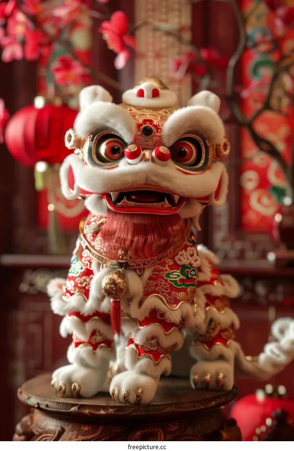 Lion Dance Performance at Chinese New Year Celebration