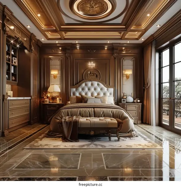 Luxury Bedroom Interior Design Illustration