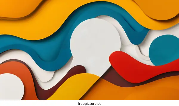 Abstract Colorful Paper Cut Background