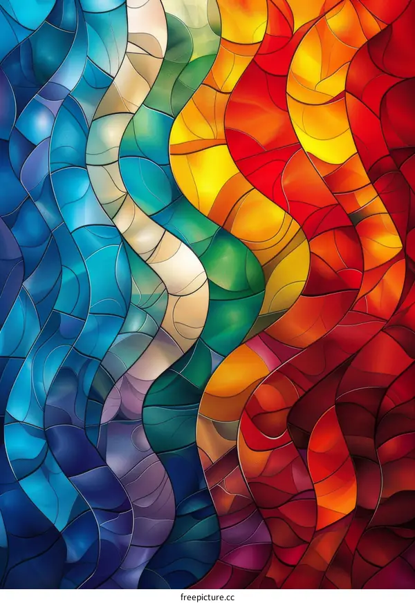 Colorful Stained Glass Window Art