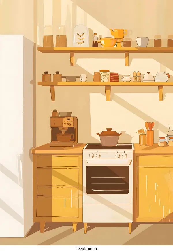 Modern Kitchen Interior Design with Sunlight