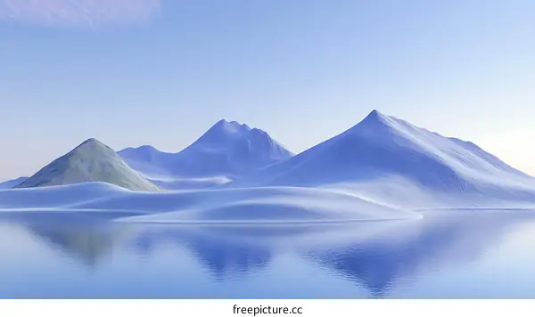 Serene Winter Mountainscape by a Still Lake