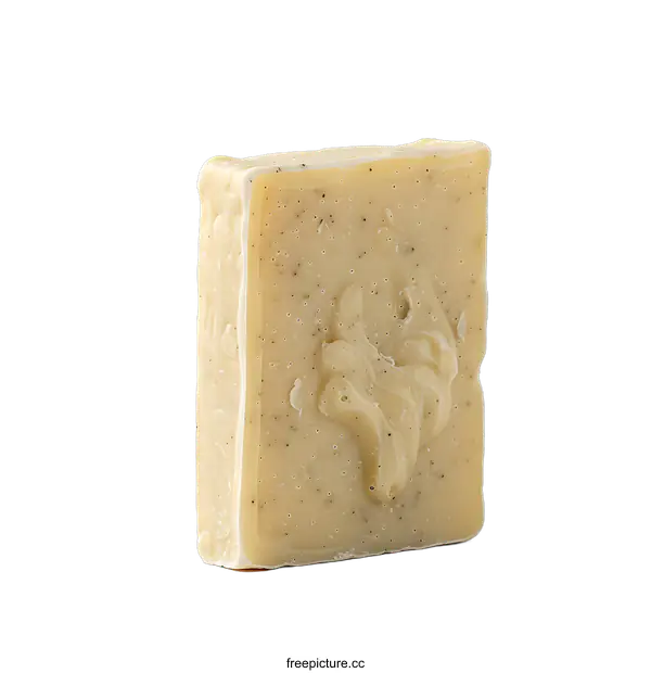 [Transparent Background PNG]Handmade Natural Soap Bar with Oatmeal and Lavender