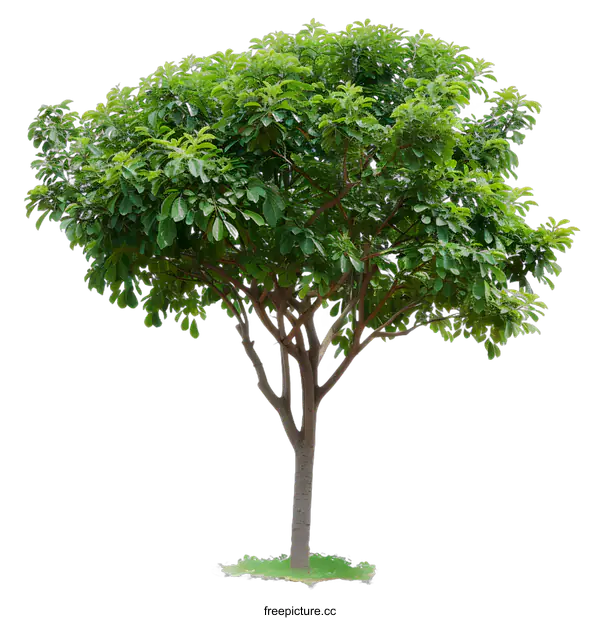 [Transparent Background PNG]Green Tree Isolated on White Background